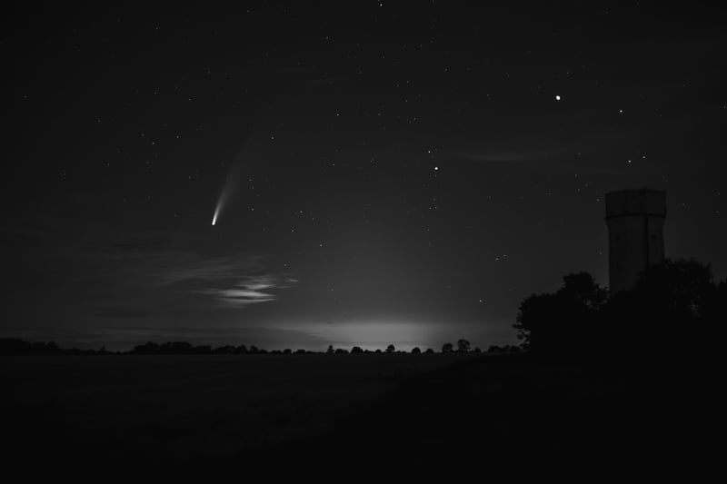 Comet in space